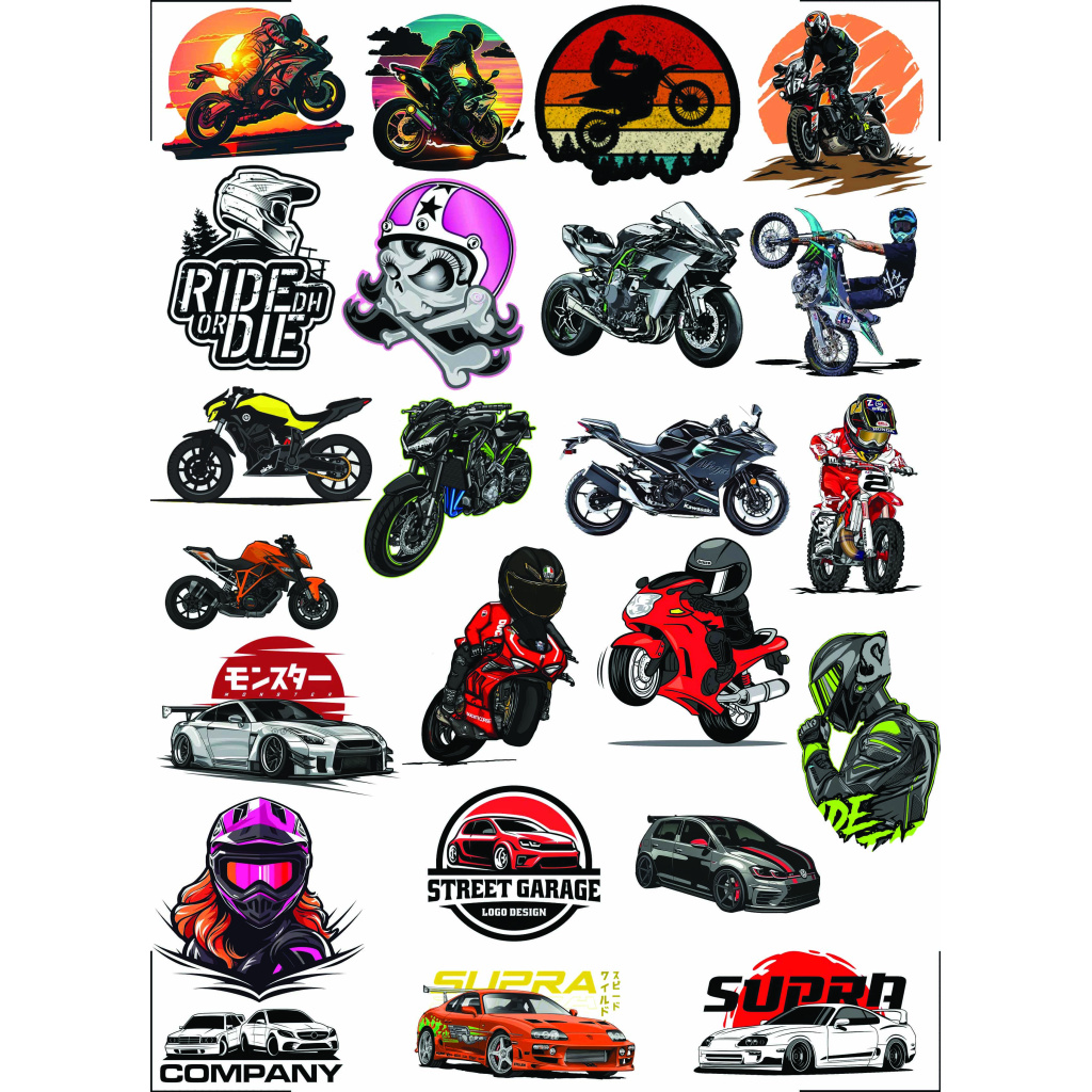 Car &Amp; Bike'S Uv Dtf Sticker Printing Services &Amp; Manufacturer