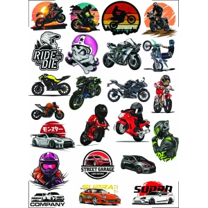 Car & Bike's UV DTF Sticker Printing Services & Manufacturer