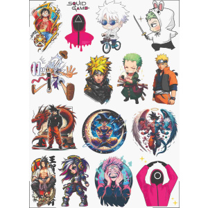 Anime UV DTF Sticker Design Printing Services