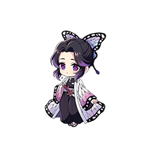 Kimetsu no Yaiba Cute Chibi Kochou Shinobu UV DTF Sticker - UVDTF050