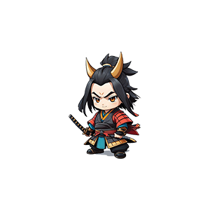 Chibi Samurai Warrior UV DTF Sticker – UVDTF073