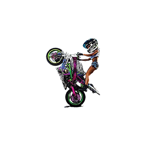 Motorcycle stunt riding UV DTF Sticker – UVDTF093