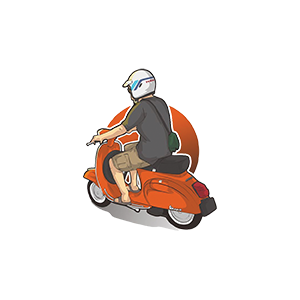 Vespa UV DTF Sticker – UVDTF098