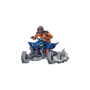 Quad Biker UV DTF Sticker – UVDTF134