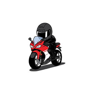 Biker Riding UV DTF Sticker – UVDTF136