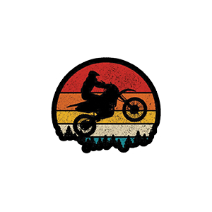 Retro Off Road Motorcycle Motocross UV DTF Sticker – UVDTF150