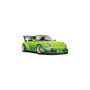 Porsche 933 RWB UV DTF Sticker – UVDTF209