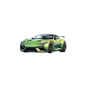 Green sports car UV DTF Sticker – UVDTF230