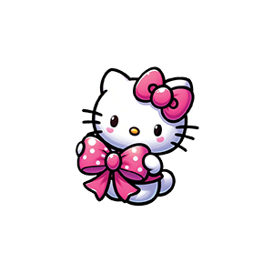 Pink kitty UV DTF Sticker – UVDTF270