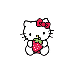 Hello kitty strawberry UV DTF Sticker – UVDTF273