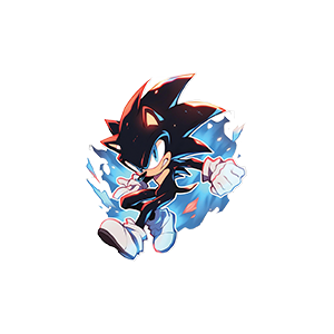 Shadow the Hedgehog UV DTF Sticker – UVDTF291
