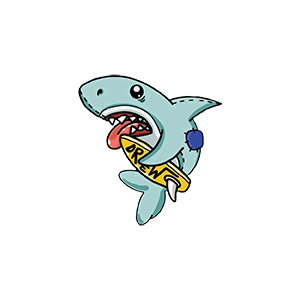 Blue Shark UV DTF Sticker – UVDTF336