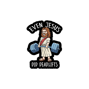 Funny Gym Gift Men Jesus UV DTF Sticker – UVDTF437