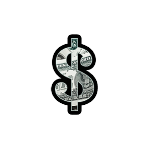 Dollar sign UV DTF Sticker – UVDTF510
