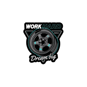 Work Hard Dream Big UV DTF Sticker – UVDTF530