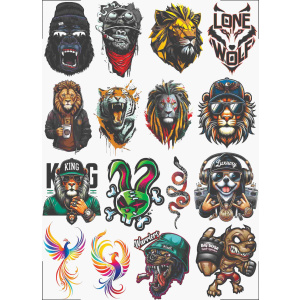 Animal UV DTF Sticker Design Printing Services