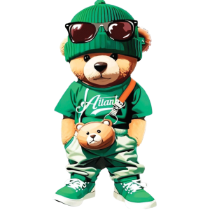 Green Teddy UV DTF Sticker – UVDTF 1006
