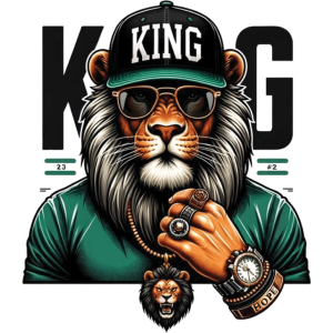 King Lion UV DTF Sticker – UVDTF 1032