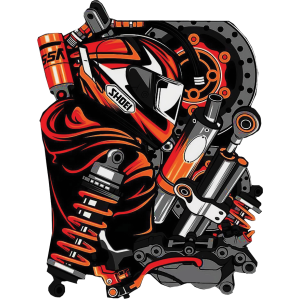 Motorbike UV DTF Sticker – UVDTF 1115