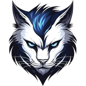 White And Blue Cat UV DTF Sticker – UVDTF 1301