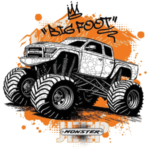 Monster truck UV DTF Sticker – UVDTF 1330