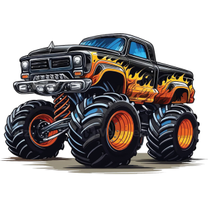 Monster Truck UV DTF Sticker – UVDTF 1372