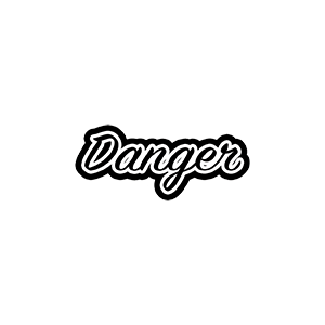Danger UV DTF Sticker – UVDTF641