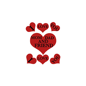 Mom Dad And Friends UV DTF Sticker – UVDTF687