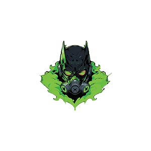 Batman in Gas Mask UV DTF Sticker – UVDTF798