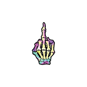 Tie-dye Skeleton Finger UV DTF Sticker – UVDTF877