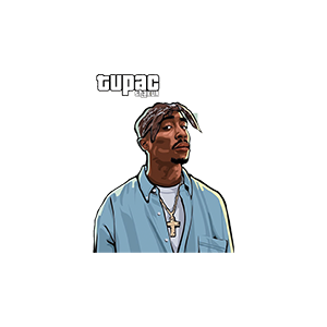 Tupac Shakur UV DTF Sticker – UVDTF879