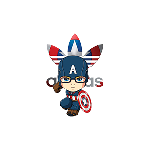 Captain America Chibi UV DTF Sticker – UVDTF928